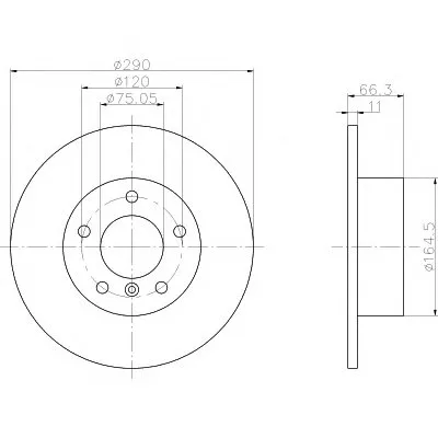 Тормозной диск PRO HELLA PAGID купить