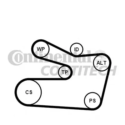 Поликлиновой ременный комплект CONTITECH купить