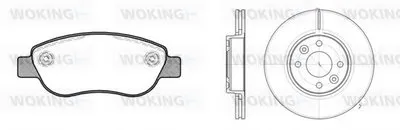 Комплект тормозов, дисковый тормозной механизм WOKING купить
