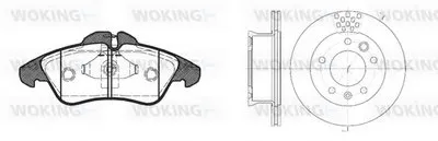Комплект тормозов, дисковый тормозной механизм WOKING купить