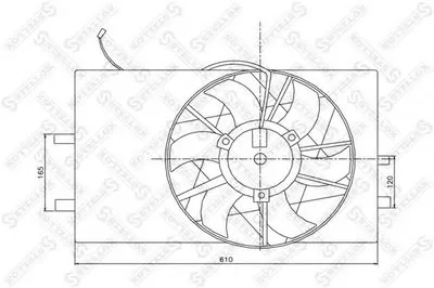 Вентилятор, охлаждение двигателя STELLOX купить