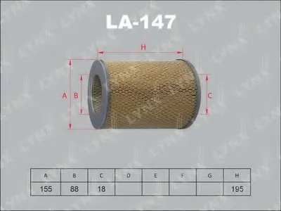 Воздушный фильтр LYNXauto купить