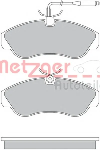 Комплект тормозных колодок, дисковый тормоз METZGER купить
