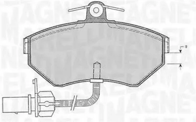 Комплект тормозных колодок, дисковый тормоз MAGNETI MARELLI купить