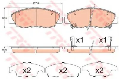 Комплект тормозных колодок, дисковый тормоз TRW купить