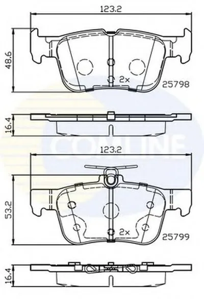 Комплект тормозных колодок, дисковый тормоз Comline COMLINE купить