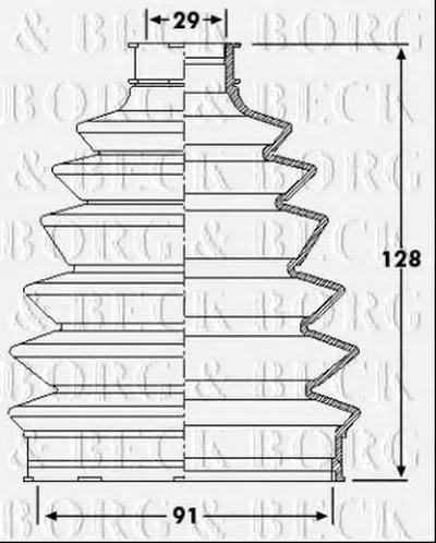 Пыльник, приводной вал BORG & BECK купить