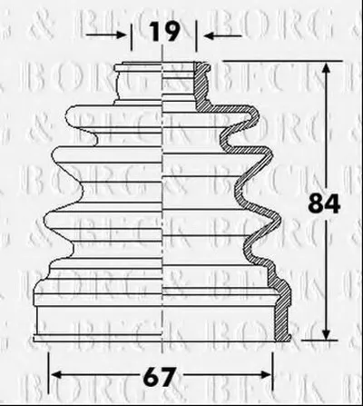 Пыльник, приводной вал BORG & BECK купить