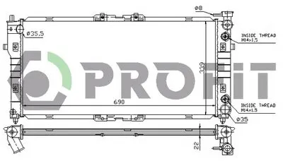 Радиатор, охлаждение двигателя PROFIT купить
