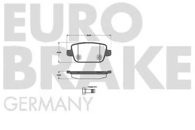Комплект тормозных колодок, дисковый тормоз EUROBRAKE купить