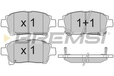 Комплект тормозных колодок, дисковый тормоз BREMSI купить