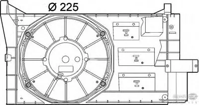 Вентилятор, охлаждение двигателя BEHR HELLA SERVICE HELLA купить
