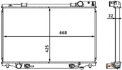 Радиатор, охлаждение двигателя BEHR HELLA SERVICE HELLA купить