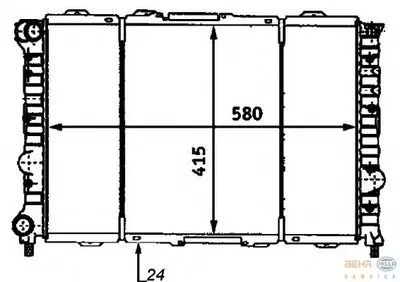 Радиатор, охлаждение двигателя BEHR HELLA SERVICE HELLA купить