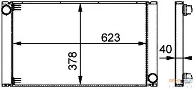 Радиатор, охлаждение двигателя BEHR HELLA SERVICE HELLA купить