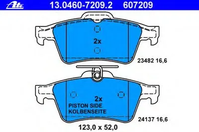 Комплект тормозных колодок, дисковый тормоз ATE купить