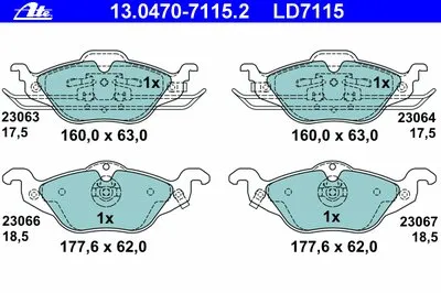 Комплект тормозных колодок, дисковый тормоз ATE Ceramic ATE купить