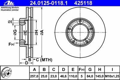 Тормозной диск ATE купить