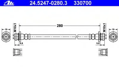 Тормозной шланг ATE купить