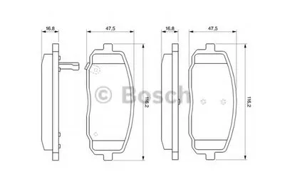 Комплект тормозных колодок, дисковый тормоз BOSCH купить