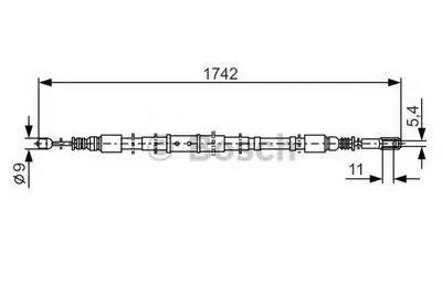 Трос, стояночная тормозная система BOSCH купить