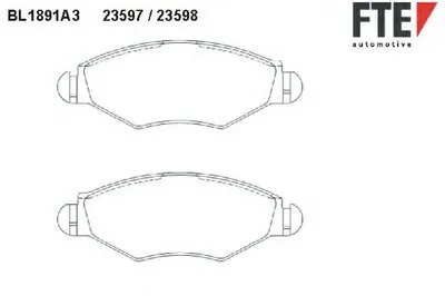 Комплект тормозных колодок, дисковый тормоз FTE купить