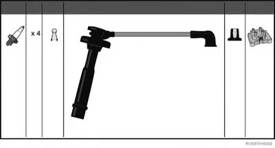 Комплект проводов зажигания HERTH+BUSS JAKOPARTS купить