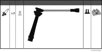 Комплект проводов зажигания HERTH+BUSS JAKOPARTS купить