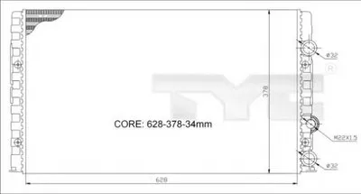 Радиатор, охлаждение двигателя TYC купить