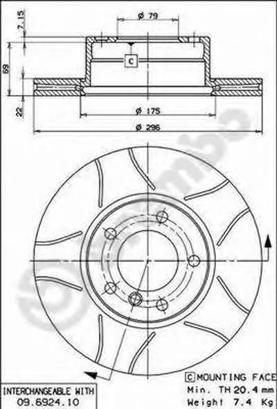 Тормозной диск BREMBO MAX LINE BREMBO купить
