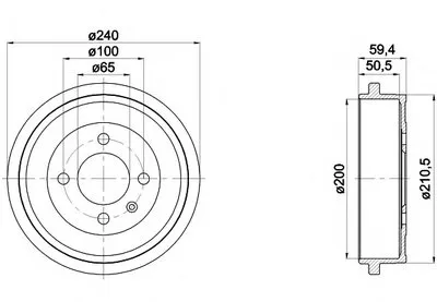 Тормозной барабан HELLA PAGID купить