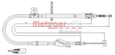 Трос, стояночная тормозная система COFLE METZGER купить
