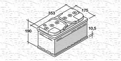 Стартерная аккумуляторная батарея; Стартерная аккумуляторная батарея RUN MAGNETI MARELLI купить