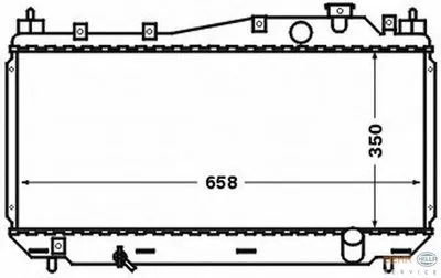 Радиатор, охлаждение двигателя BEHR HELLA SERVICE купить
