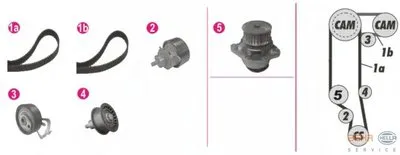 Водяной насос + комплект зубчатого ремня BEHR HELLA SERVICE купить