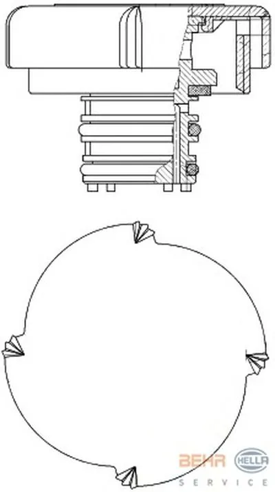 Крышка, резервуар охлаждающей жидкости BEHR HELLA SERVICE купить