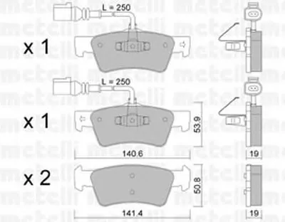 Комплект тормозных колодок, дисковый тормоз METELLI купить