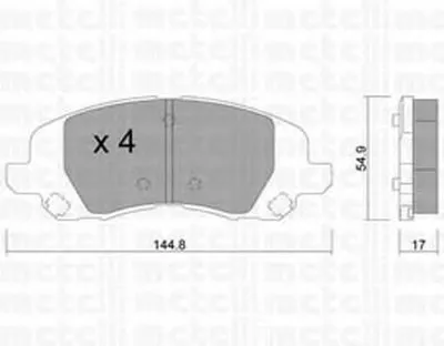 Комплект тормозных колодок, дисковый тормоз METELLI купить