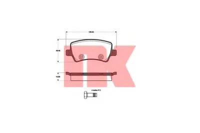 Комплект тормозных колодок, дисковый тормоз NK купить