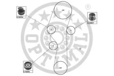Комплект ремня ГРМ OPTIMAL купить