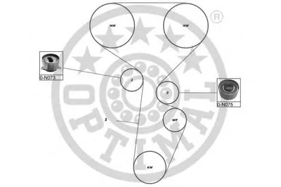 Комплект ремня ГРМ OPTIMAL купить