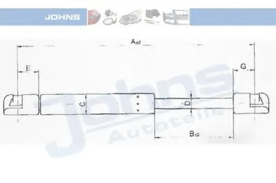Газовая пружина, крышка багажник JOHNS купить