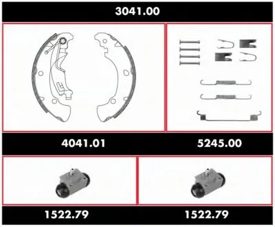 Комплект тормозов, барабанный тормозной механизм Precision Kit REMSA купить
