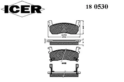Комплект тормозных колодок, дисковый тормоз ICER купить