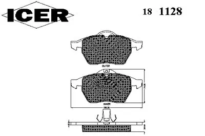 Комплект тормозных колодок, дисковый тормоз ICER купить