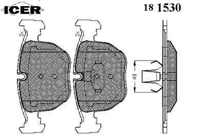 Комплект тормозных колодок, дисковый тормоз ICER купить