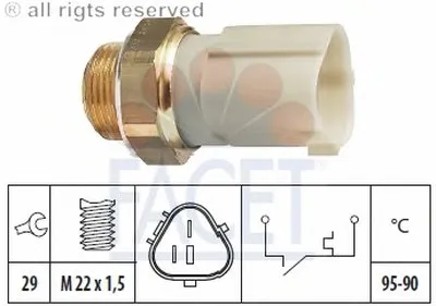 Термовыключатель, вентилятор радиатора FACET купить