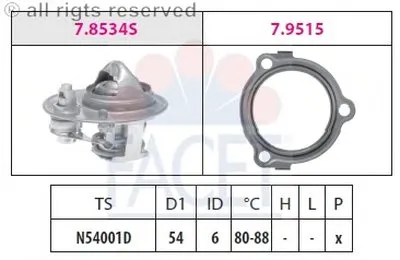 Термостат, охлаждающая жидкость FACET купить