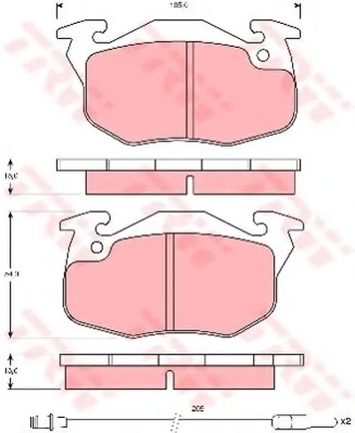 Комплект тормозных колодок, дисковый тормоз TRW купить