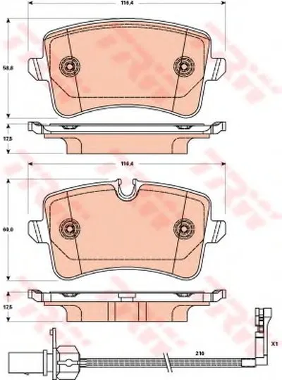Комплект тормозных колодок, дисковый тормоз COTEC TRW купить